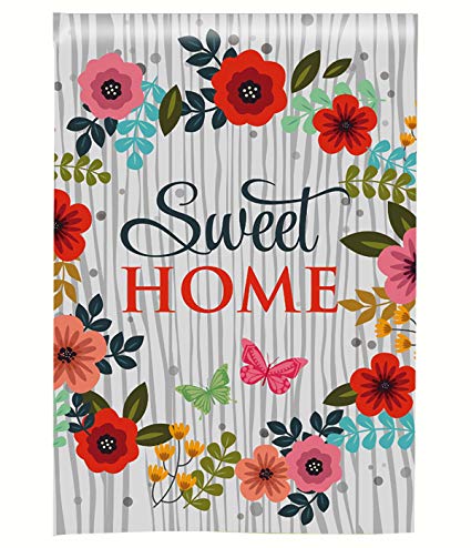 Morigins Home Sweet Home Garden Flag Vertical Double Sided Spring Summer  Yard Outdoor Decorative