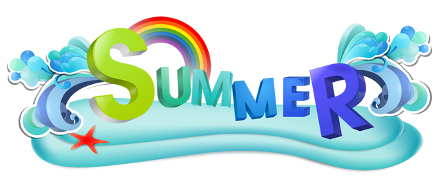 summer season clipart banner