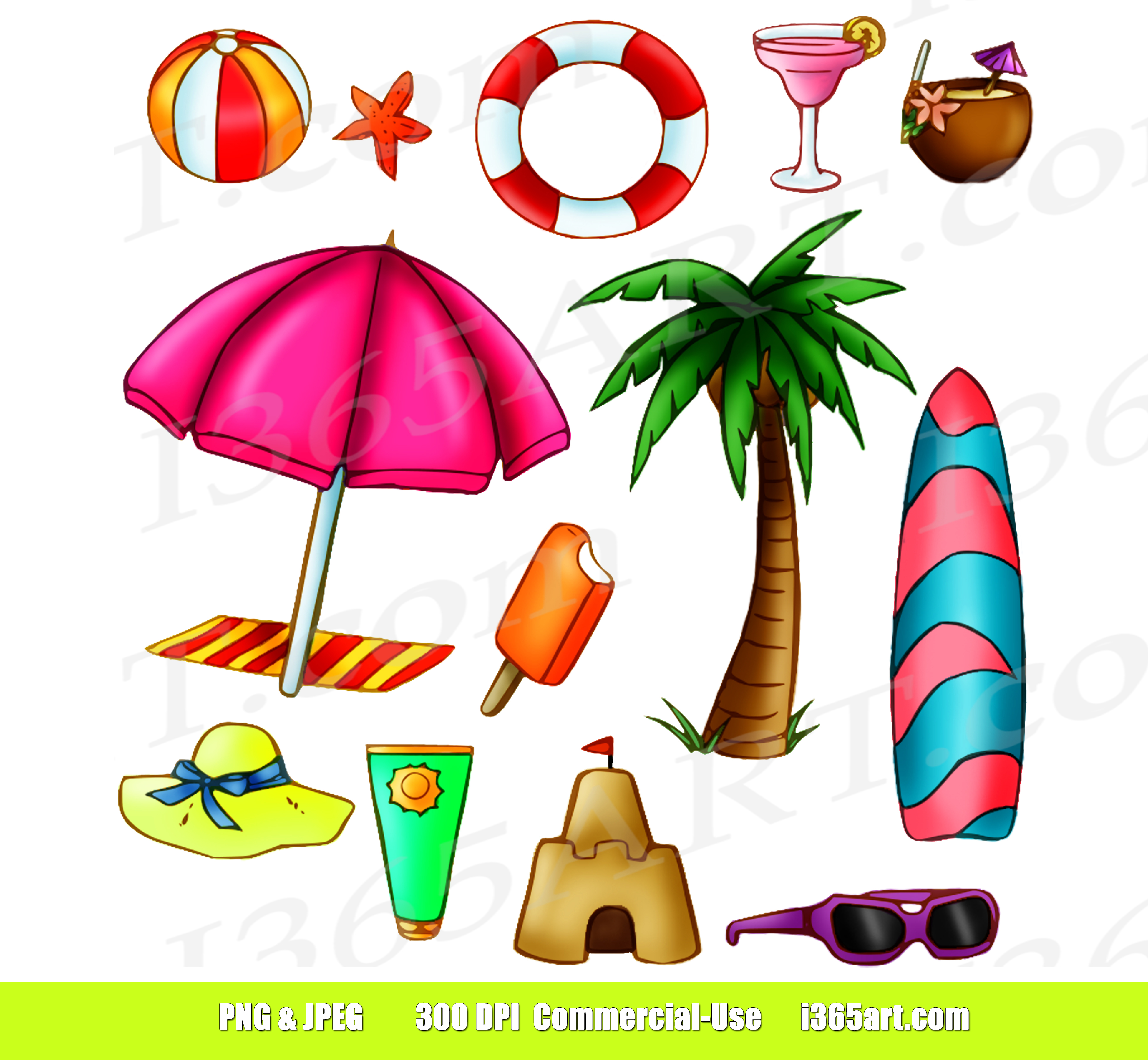 Summer time clipart.