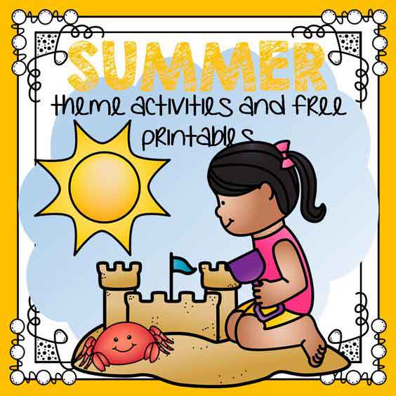 Summer theme activities and printables for Preschool, Pre