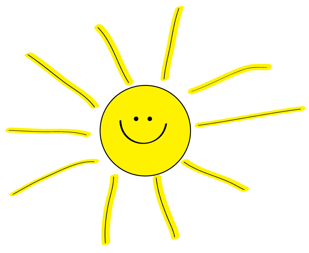 Free Sun Clipart to decorate for parties, craft projects
