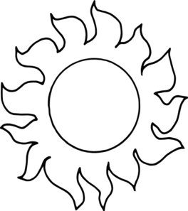 Sun clip art outline