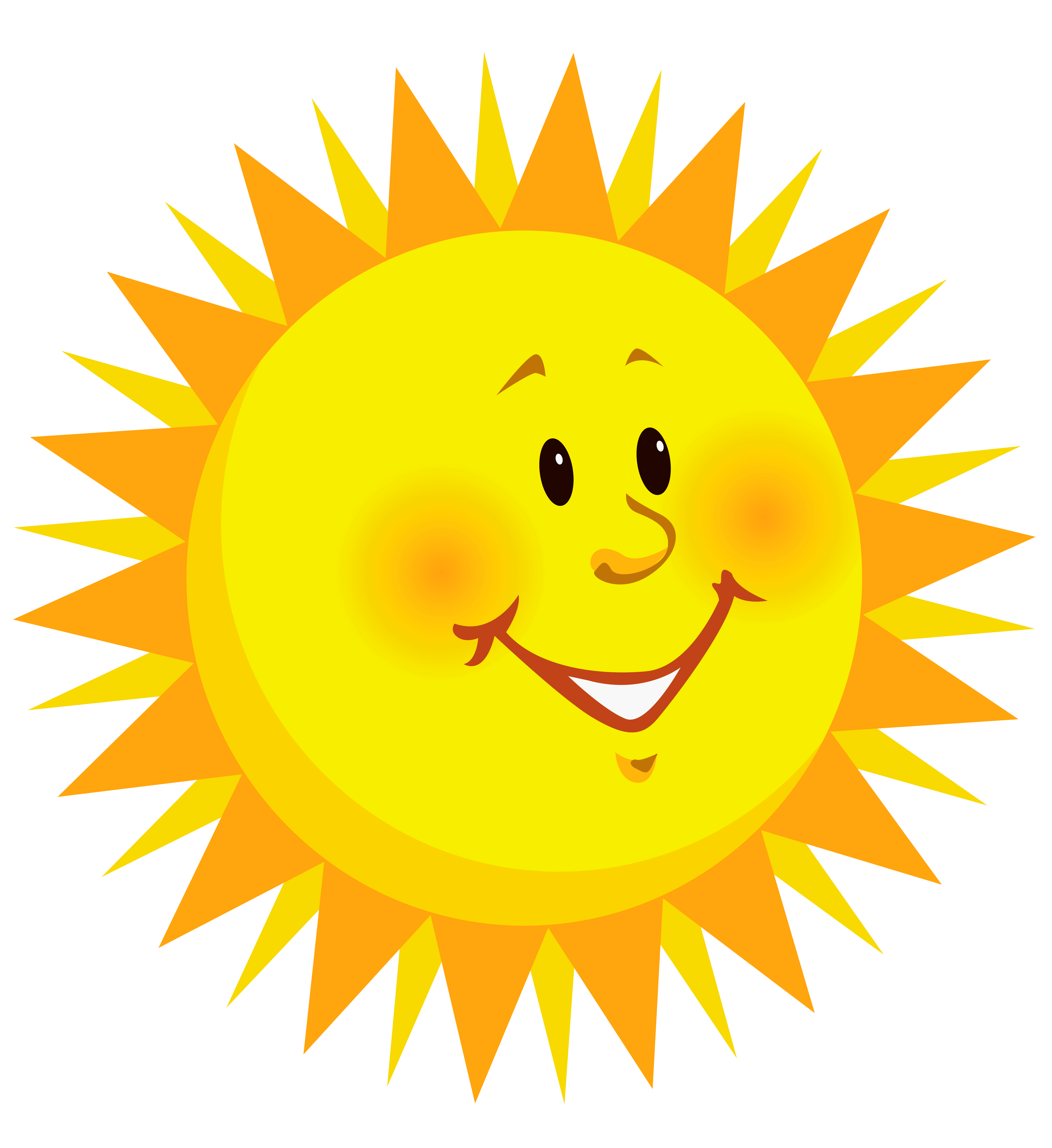 Transparent Smiling Sun PNG Clipart Picture
