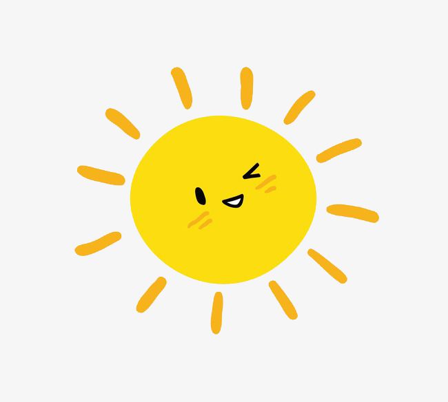 Vector Cartoon Sun, Cartoon Clipart, Sun Clipart, Sunshine