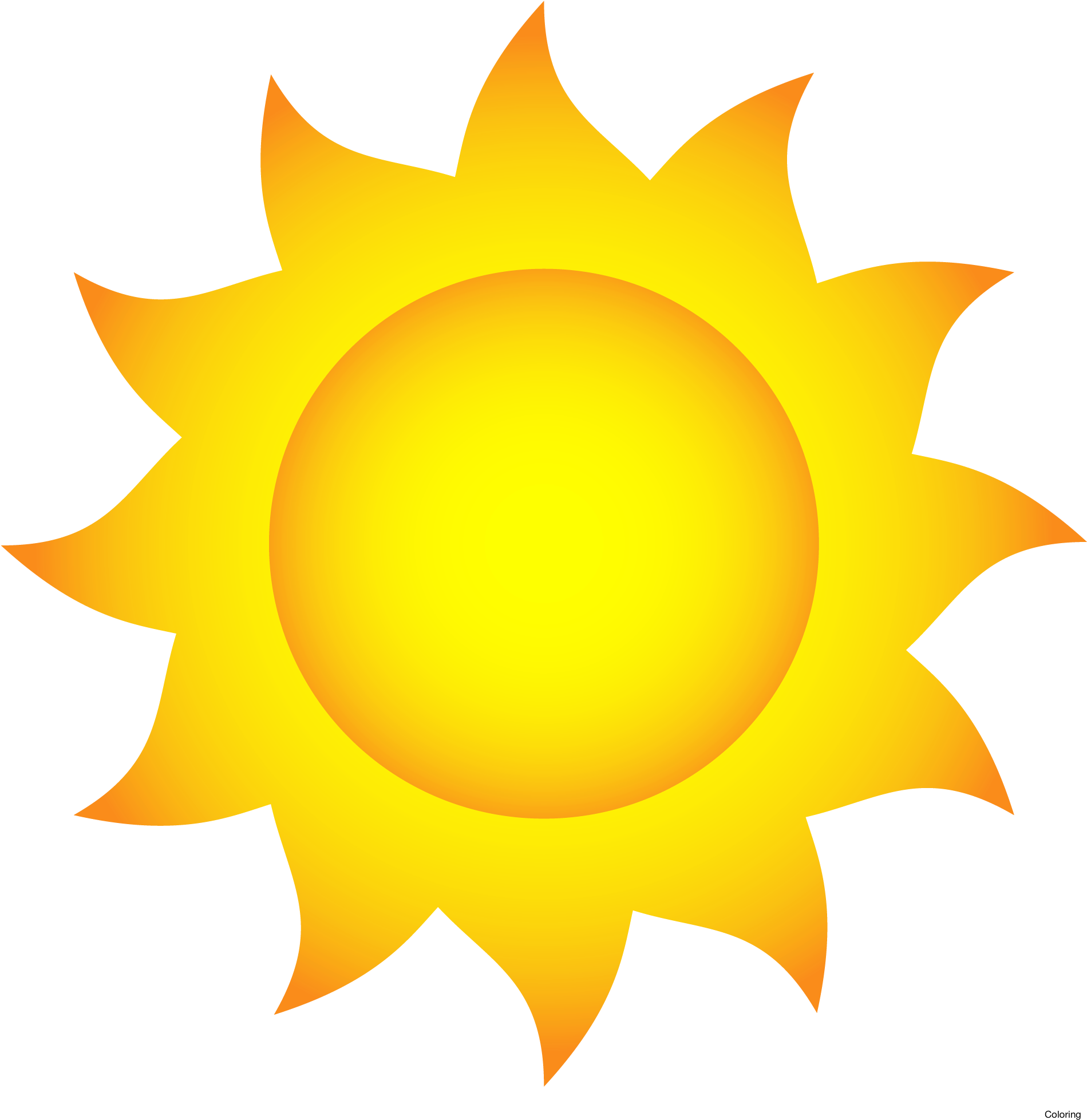 Sun Clip Art With Transparent Glow Effect Shine Weather