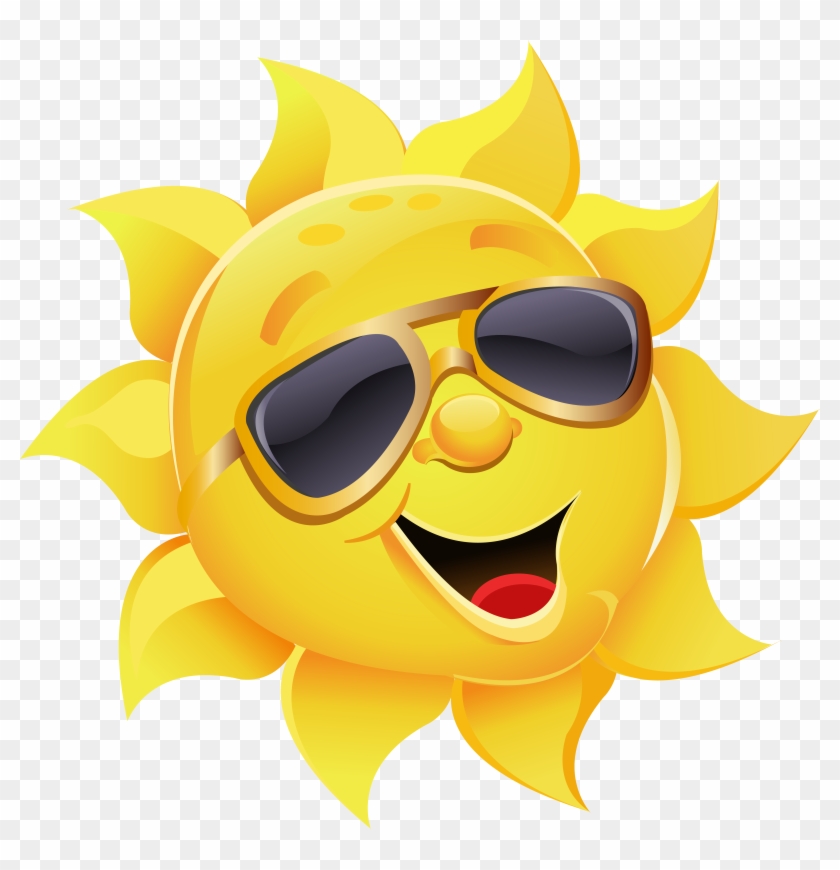 Sun With Sunglasses Png Clipart Image