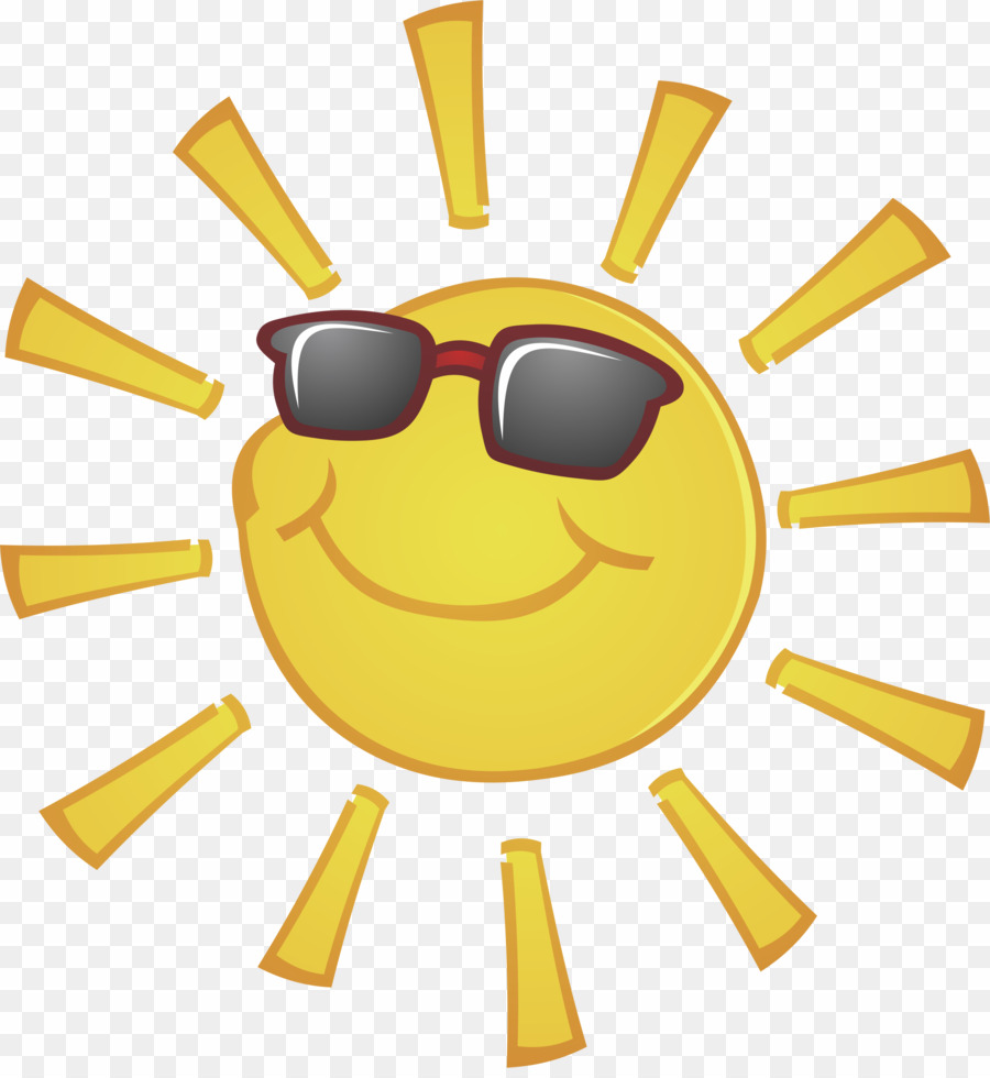 Sun with glasses.