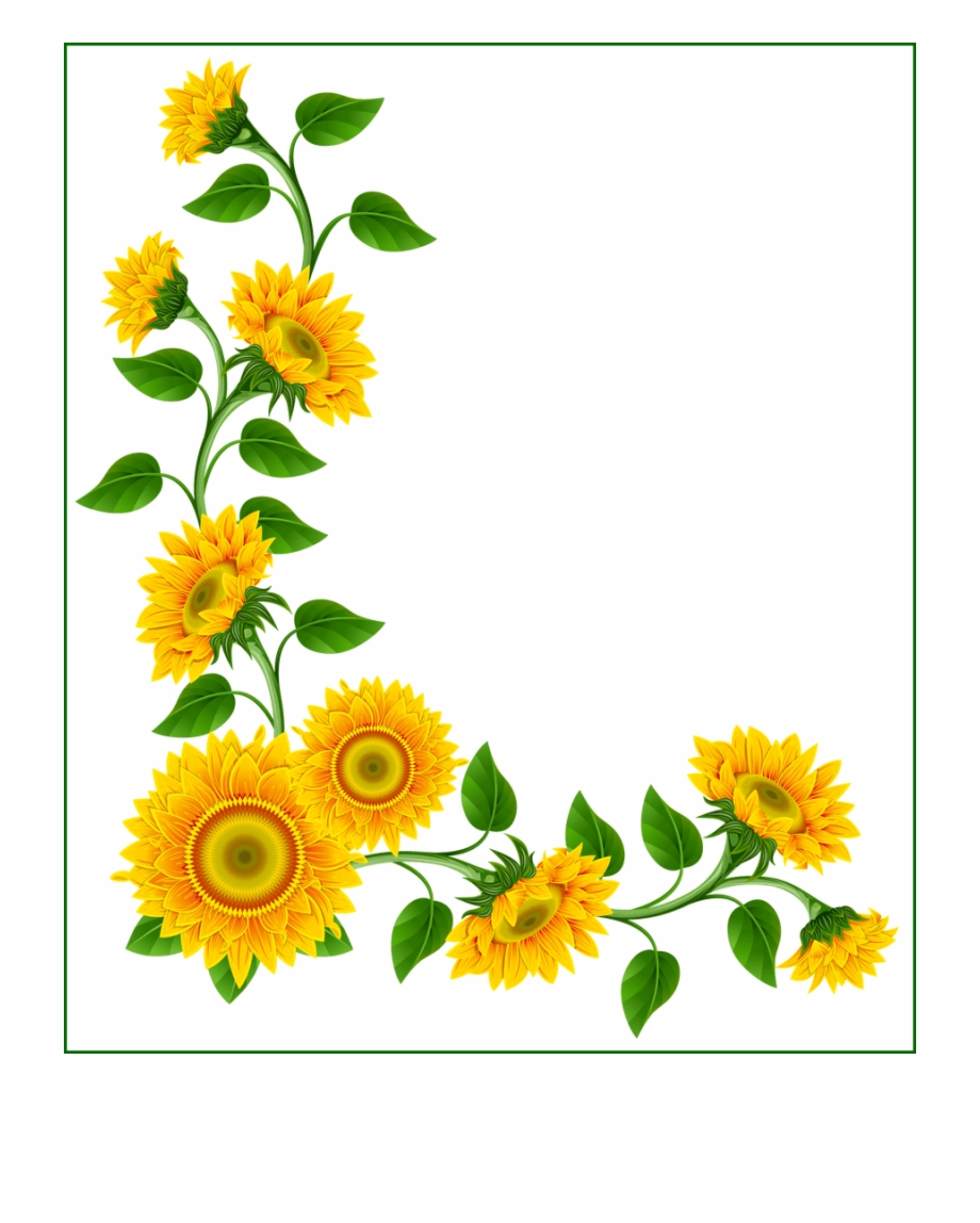 Sunflower Corner cliparts image pack with transparent images