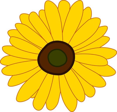 sunflower clipart corner