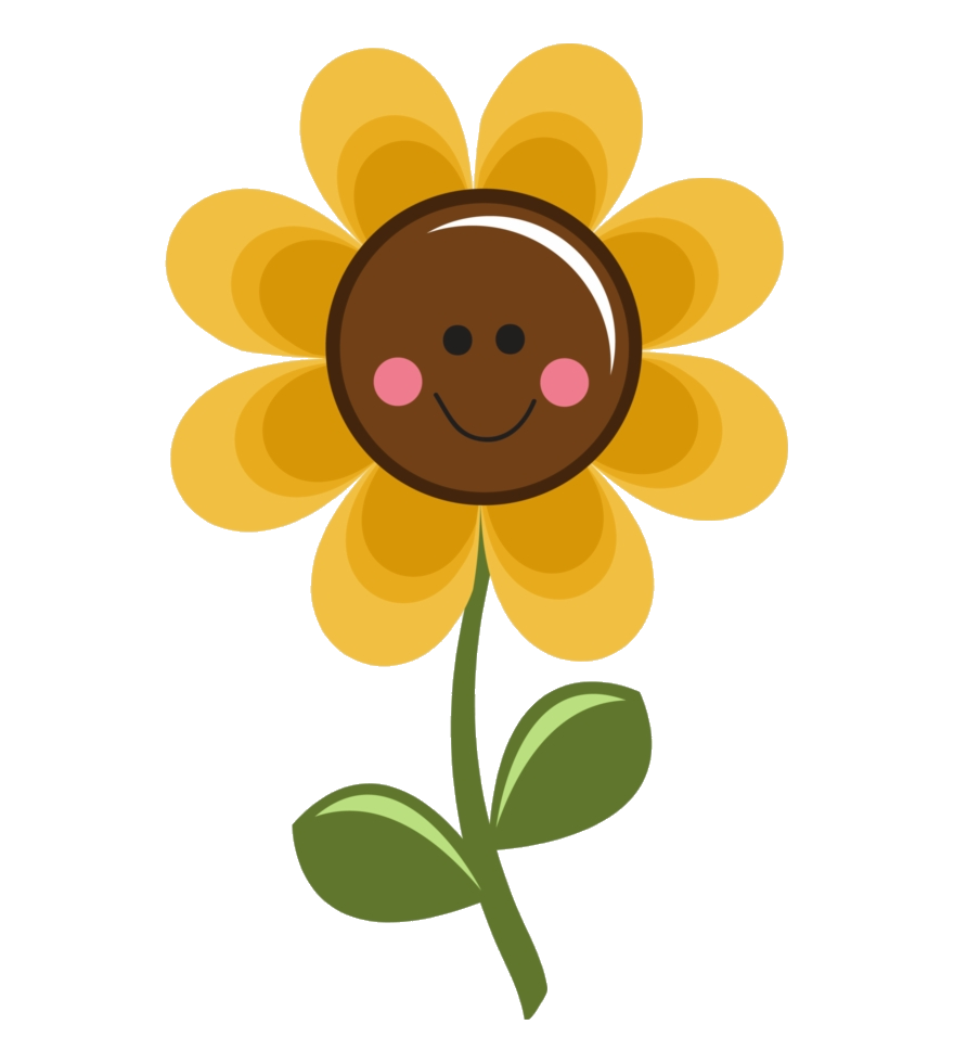 Sunflower Flowers Happy Clipart Pointing Transparent Png
