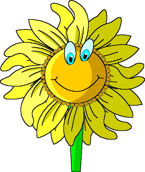 Happy Sunflower Clipart
