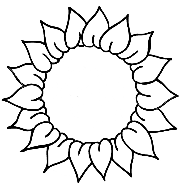 Free Sunflower Line Art, Download Free Clip Art, Free Clip