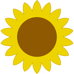 Simple sunflower clipart, cliparts of Simple sunflower free