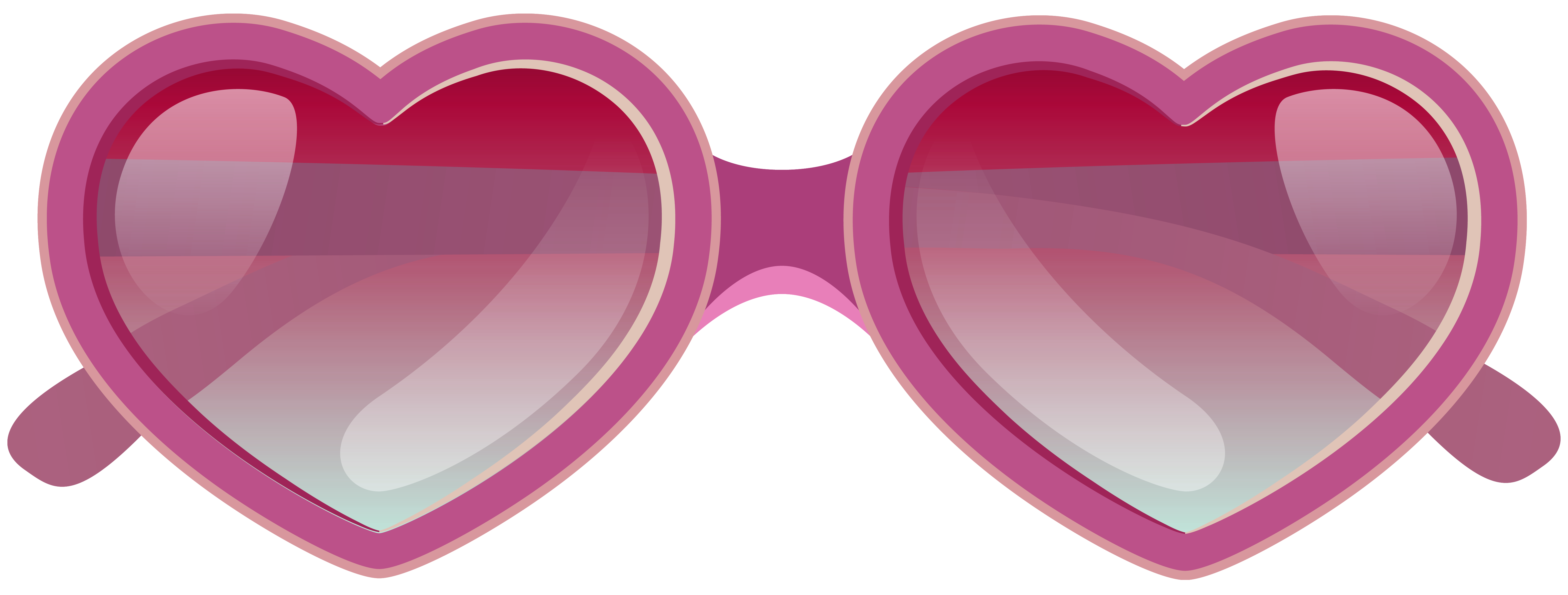 Pink Heart Sunglasses PNG Clipart Image