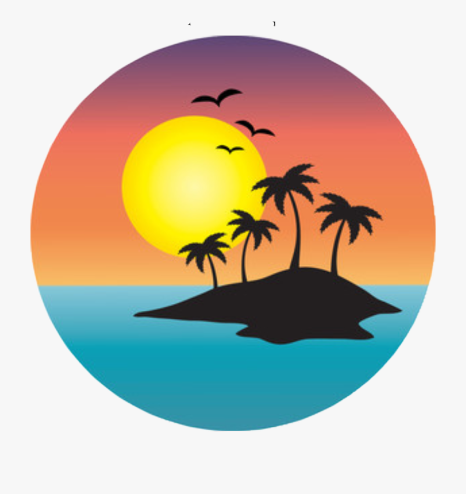 Sticker island sunset.