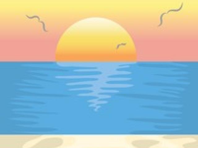 sunset clipart background