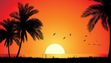 Free Vector Evening Beachs Clipart and Vector Graphics