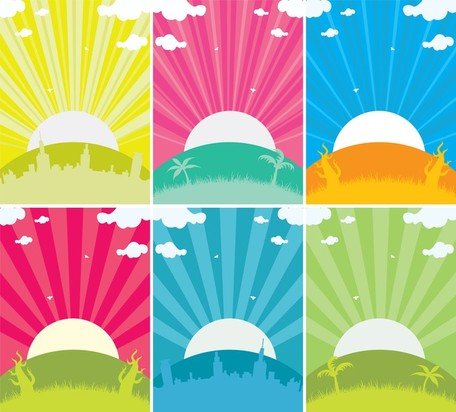 Free Simple Sunset Vectorss Clipart and Vector Graphics