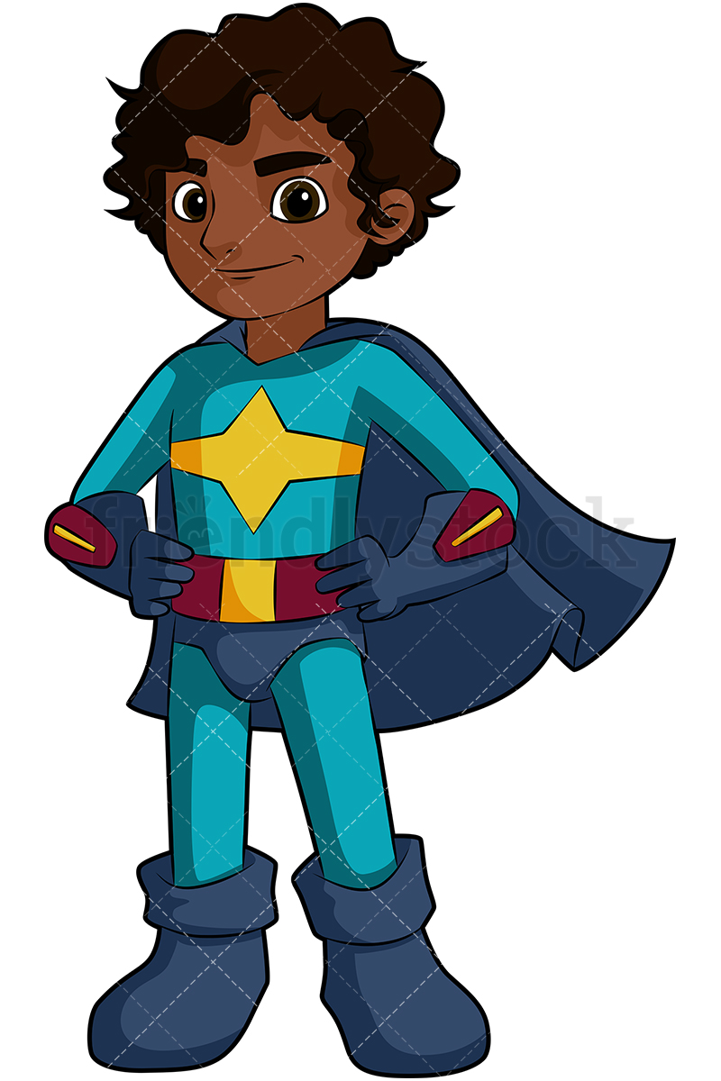 Black Boy Superhero Png