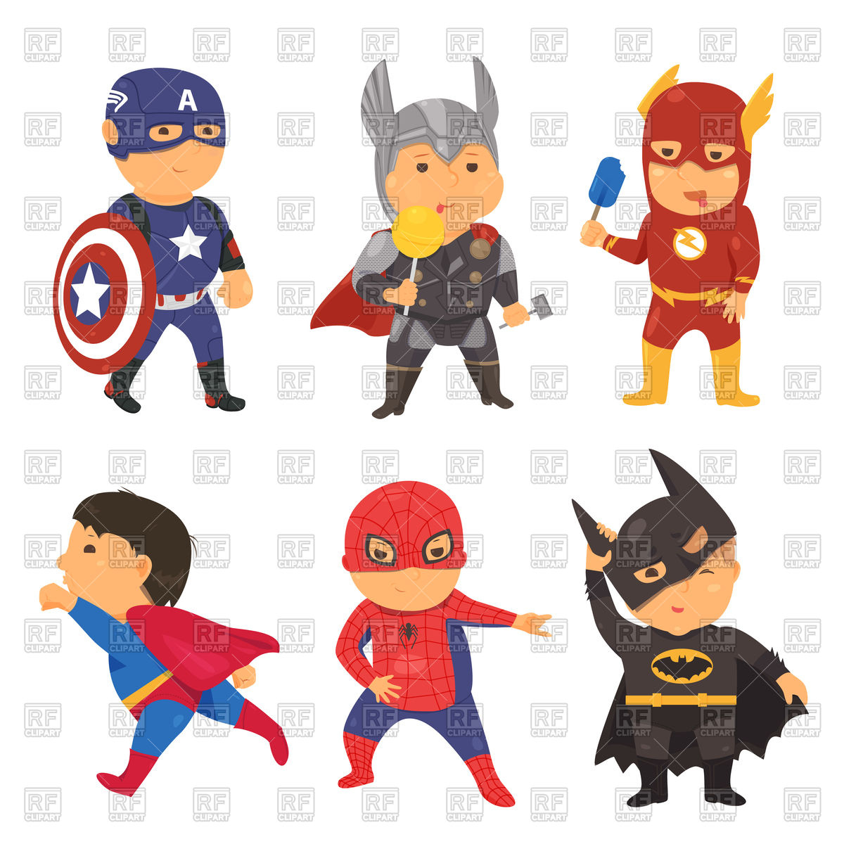 superhero clipart free copyright