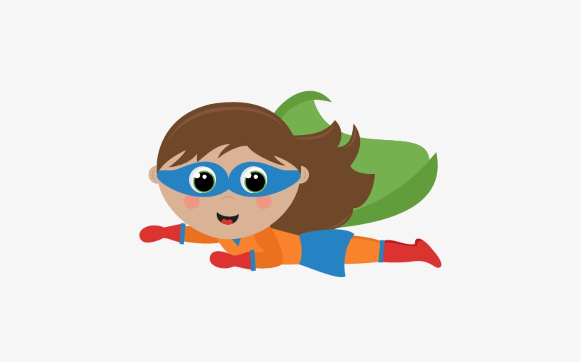 Flying girl superhero.