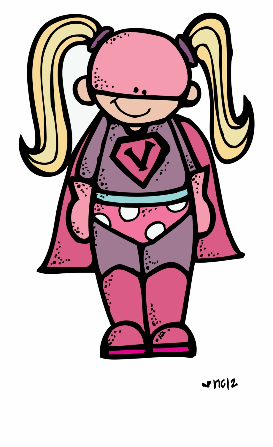 Teen Girl Superhero Clipart