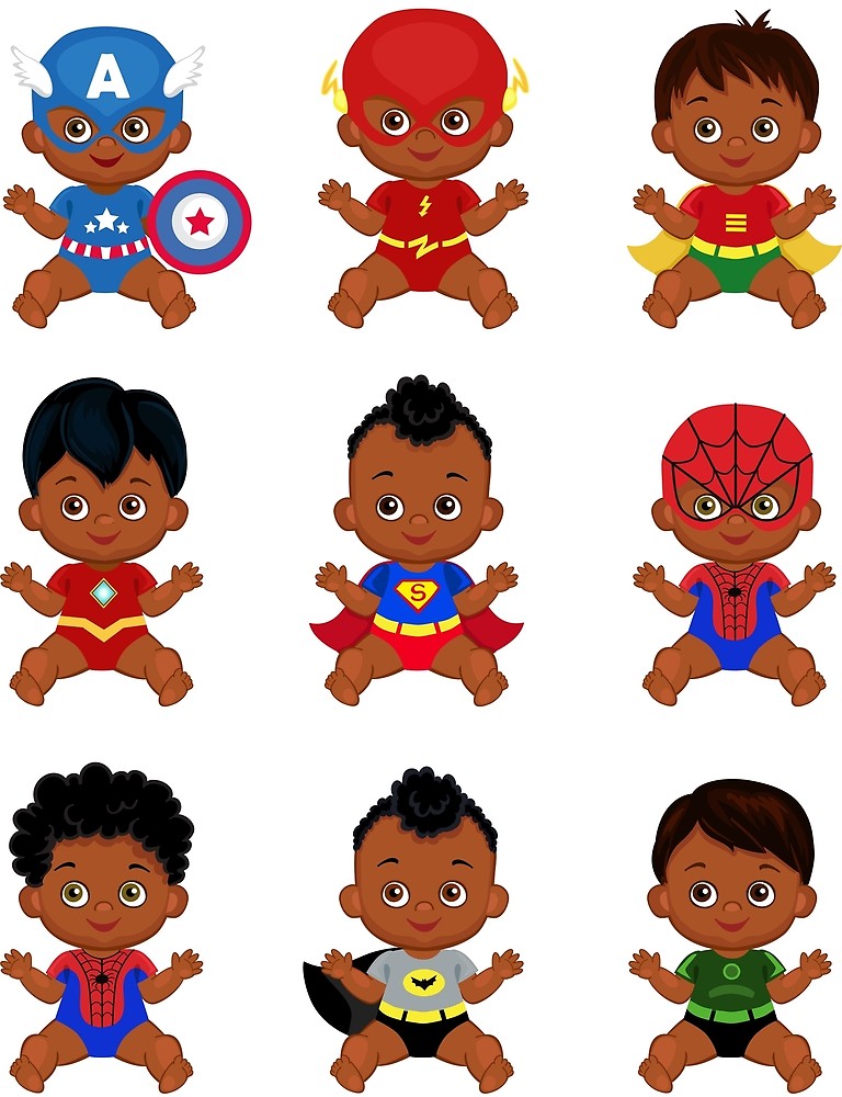 African American Superhero baby, Superhero Multicultural