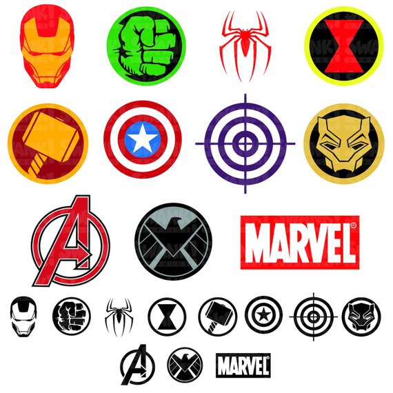 Avengers Superhero Symbol Clipart