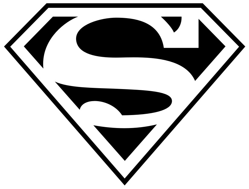 Free Superhero Logos Black And White, Download Free Clip Art