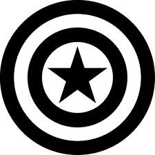 superhero symbols clipart black and white
