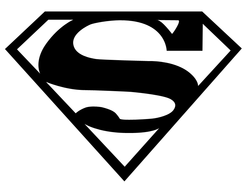 Free Superhero Logo Black And White, Download Free Clip Art