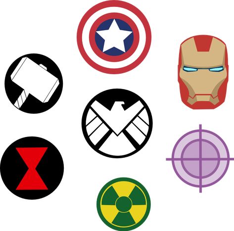 Marvel avengers symbols.