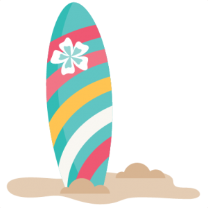 Clipart beach surfboard.