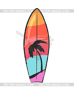 Colorful clipart surfboard.
