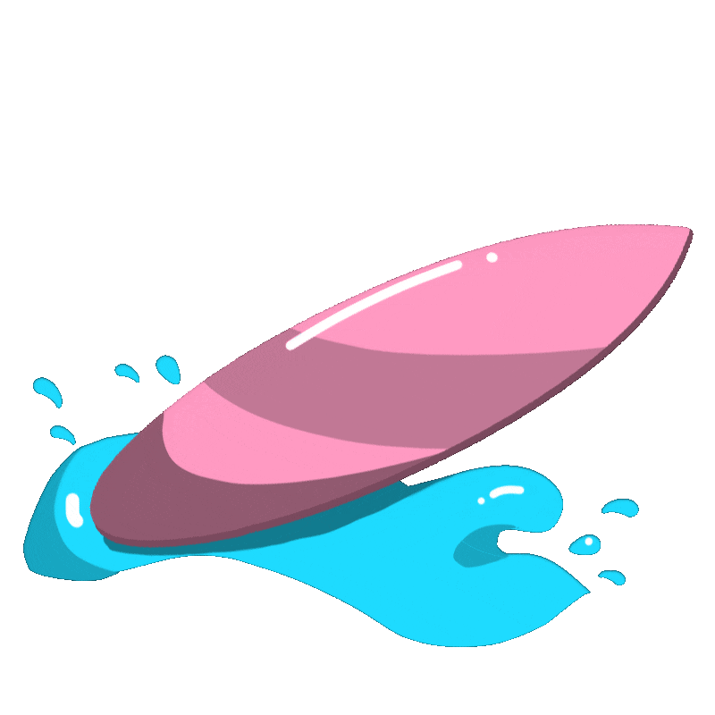 Pink clipart surfboard.