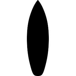 Surfboard clipart black.