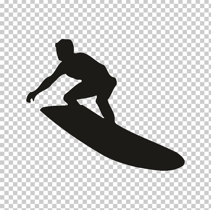 Surfing silhouette surfboard.