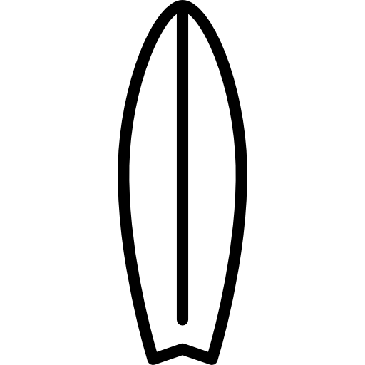 Surfboard Clipart Black And White