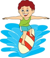 surfer clipart free boy