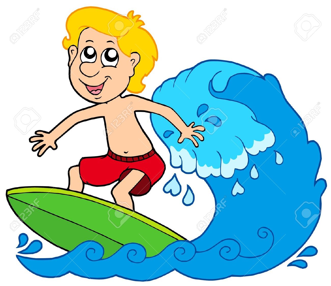Collection surfer clipart.