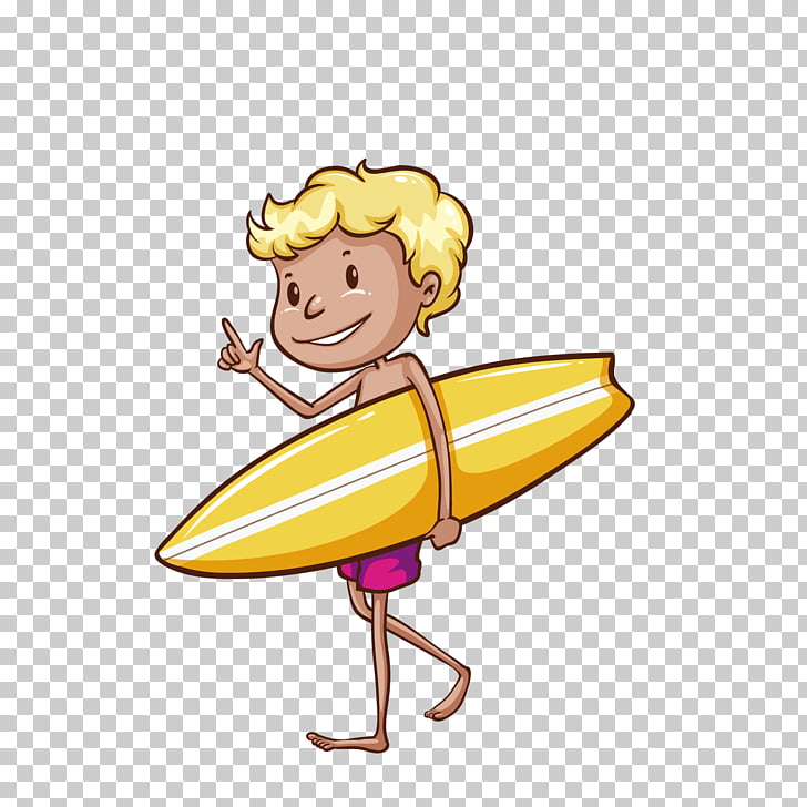 Drawing Beach Sketch, cartoon boy surfing PNG clipart