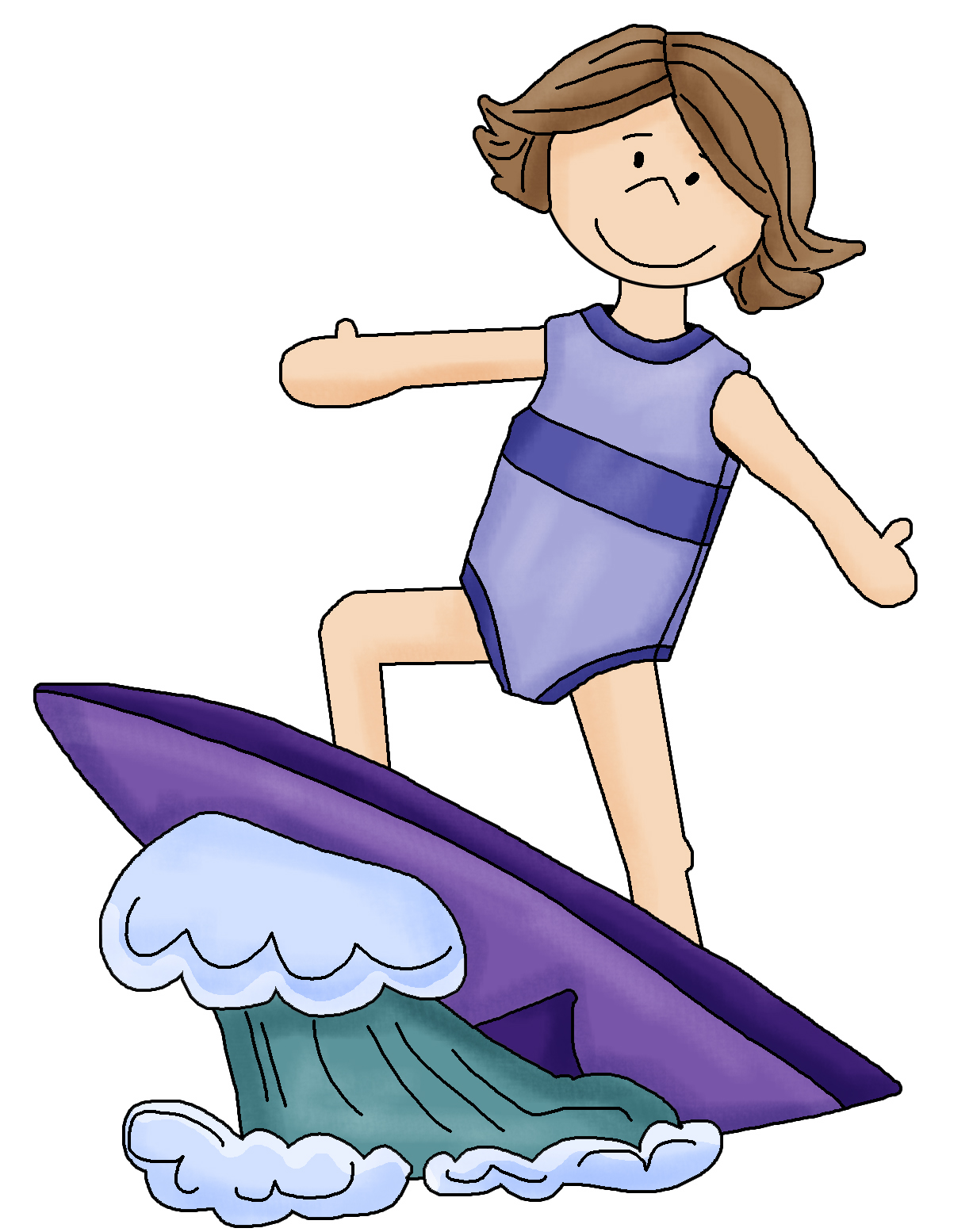 Free girl surfing.