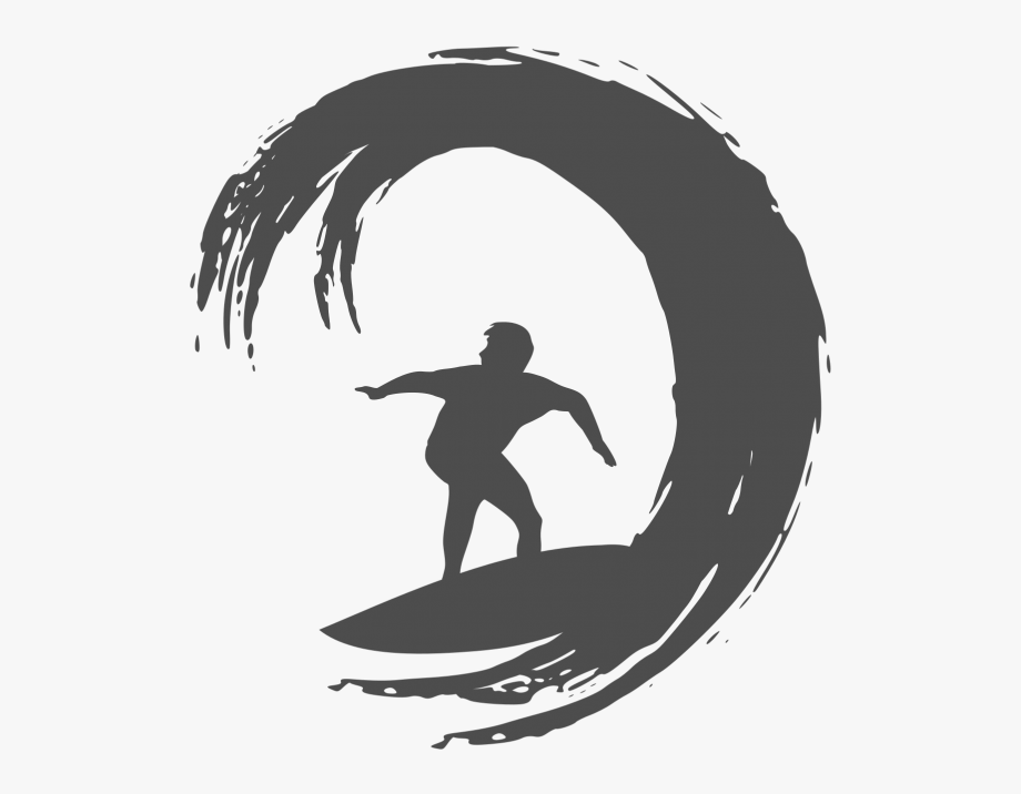 Surfer Image Logo Black And Free Elements