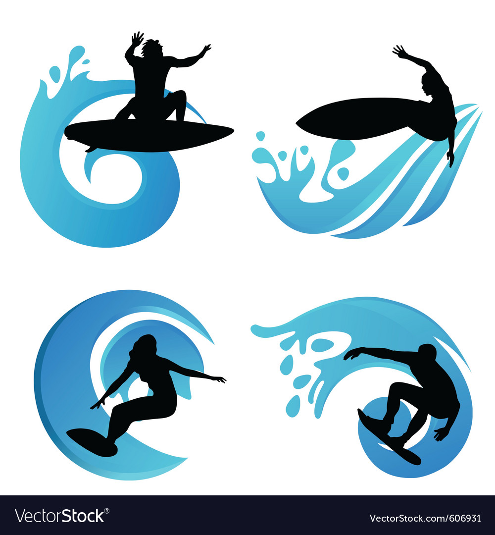 Surfing symbols.