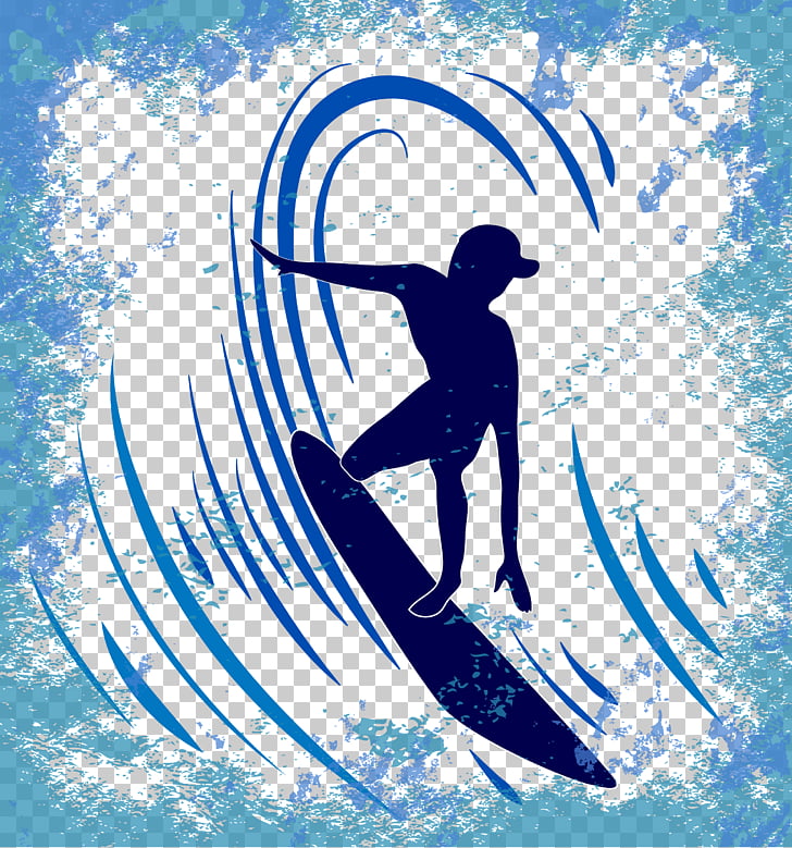 Big wave surfing Wind wave Illustration, Sea skateboard