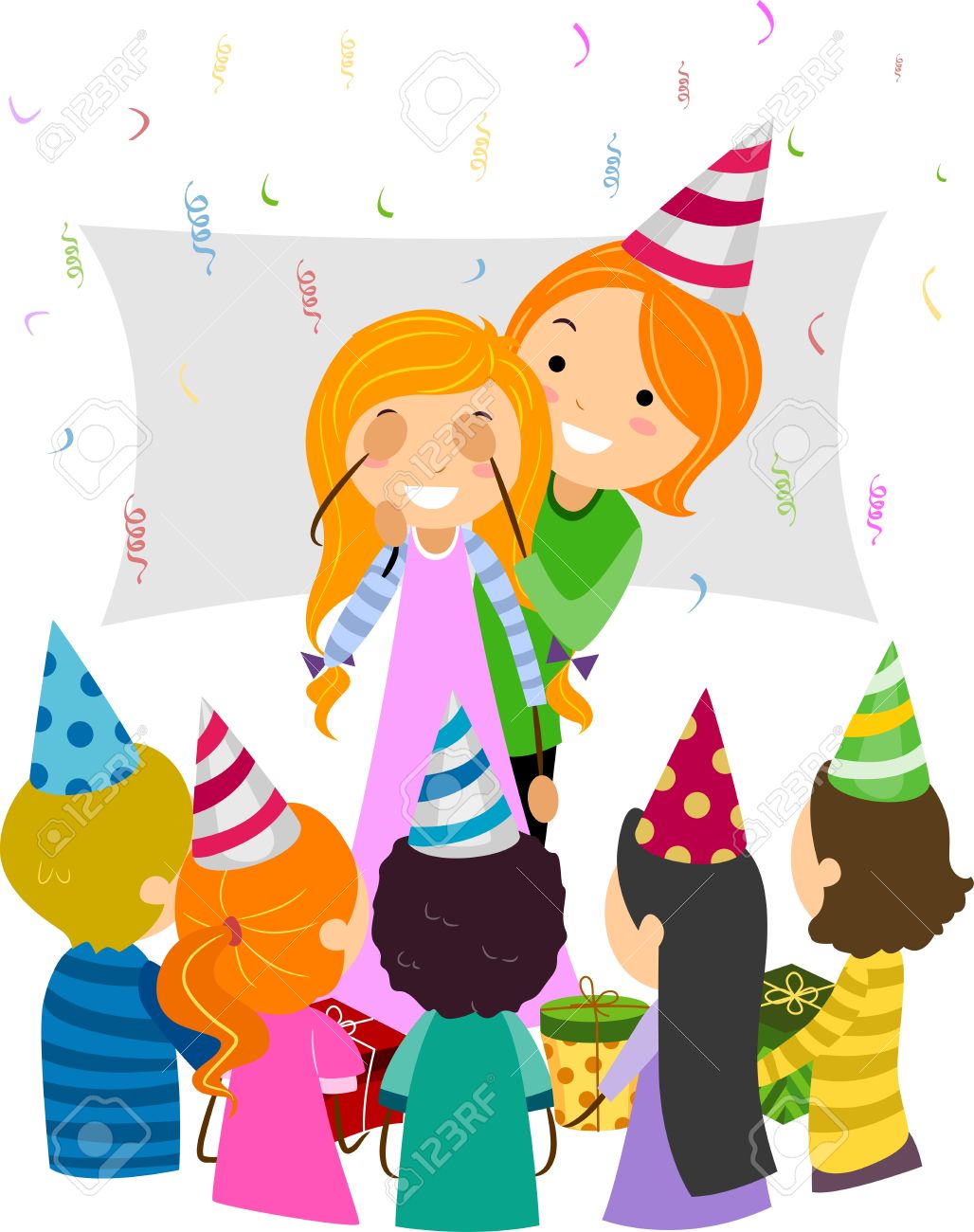 Surprise birthday party clipart