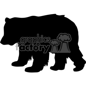 Baby little bear silhouette vector svg cut files clipart
