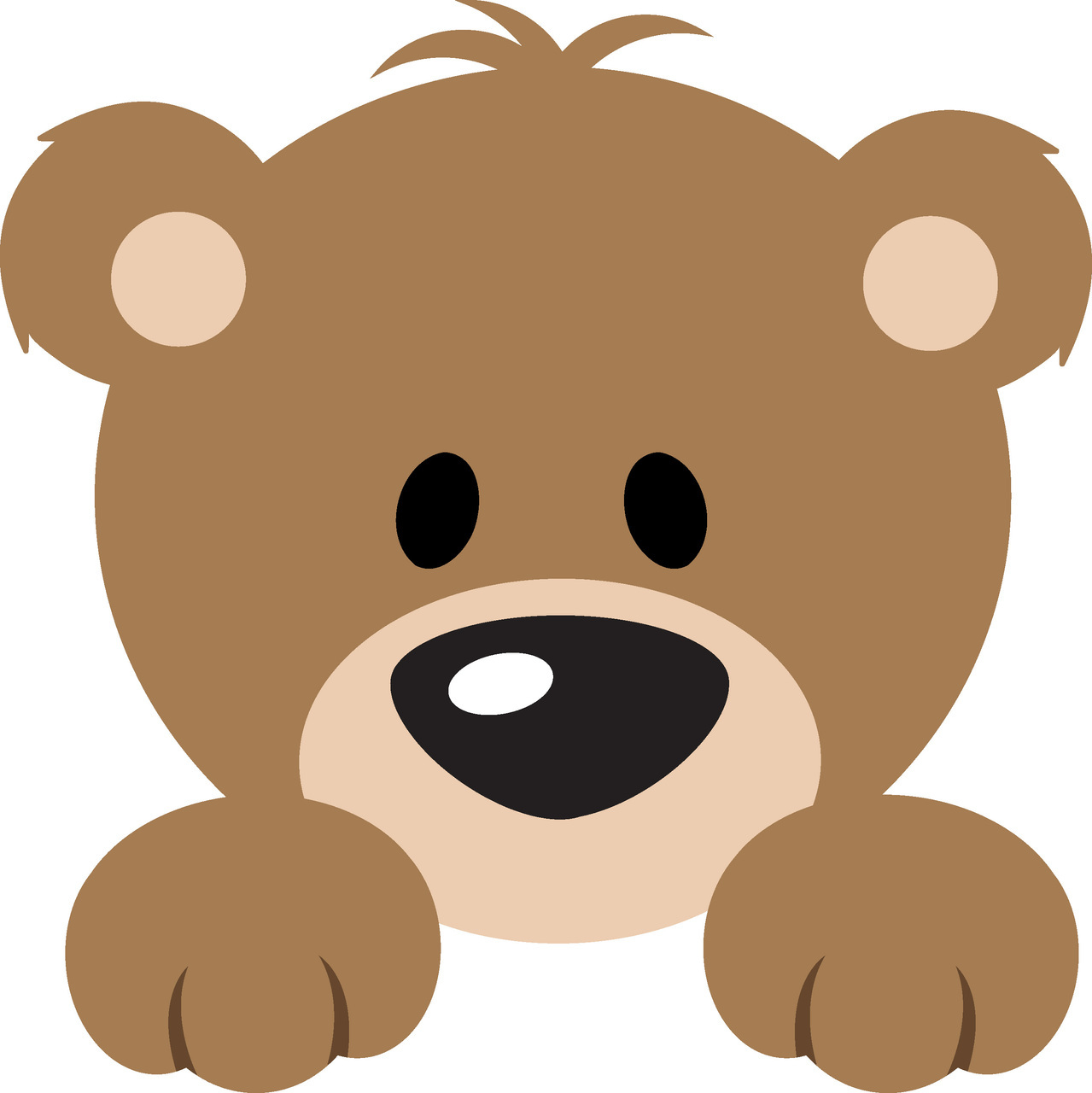 Teddy bear bear peeker svg cutting file selen drawings
