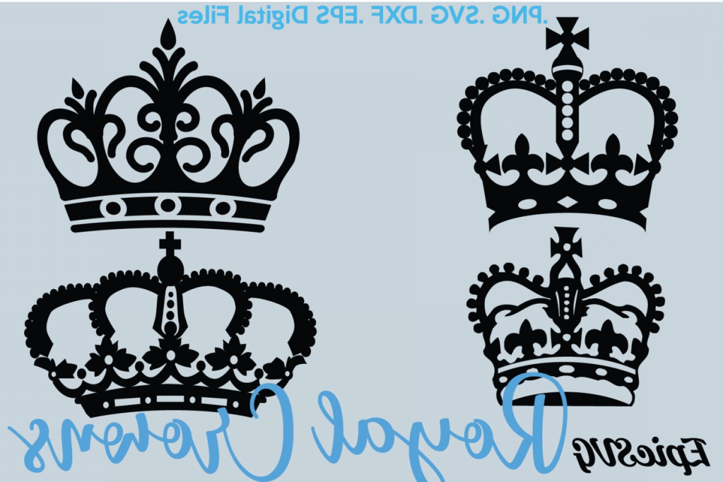 Royal Crowns Svg Eps Dxf Crowns Clipart Digital Download