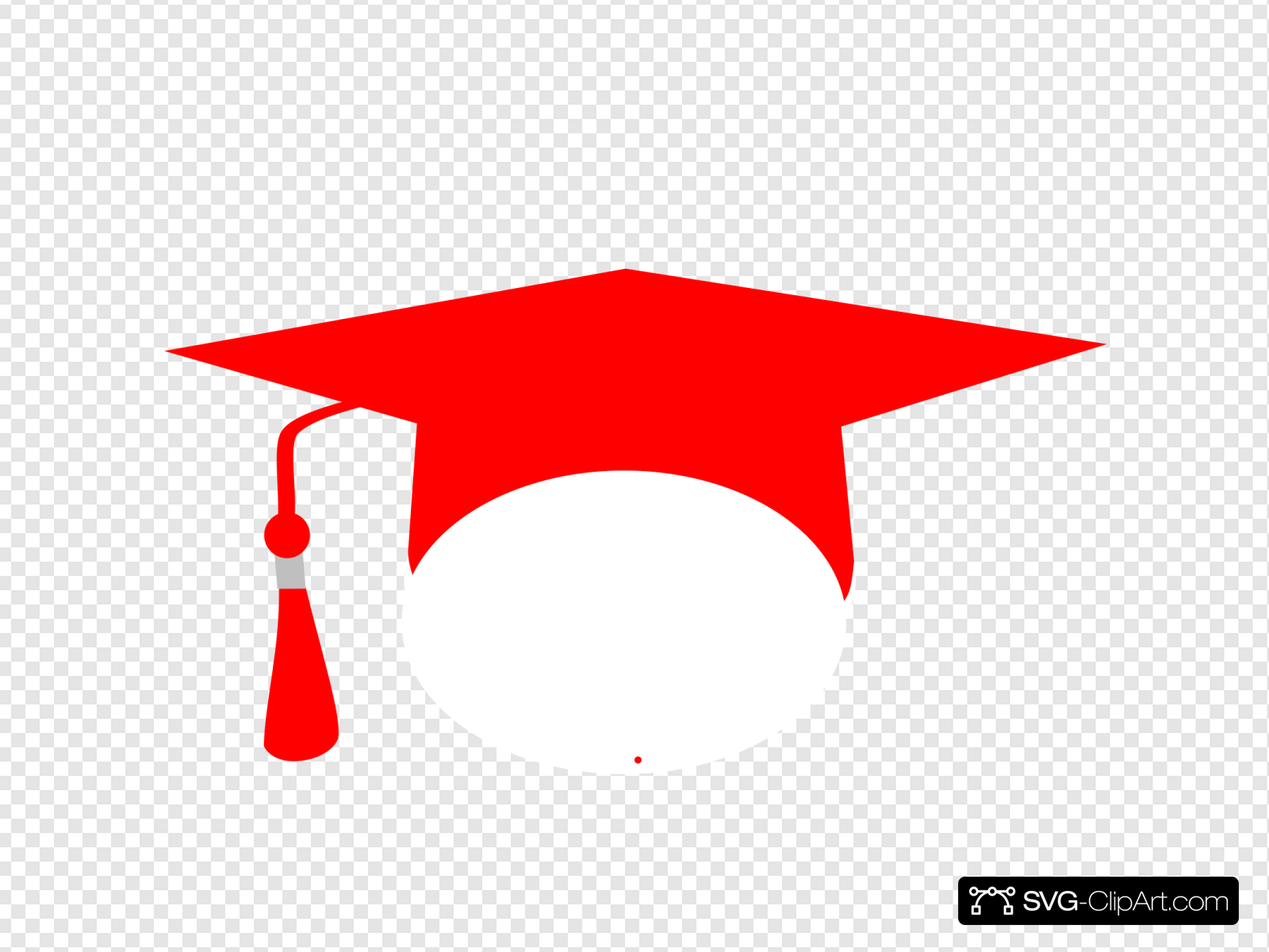 Red Graduation Cap Clip art, Icon and SVG